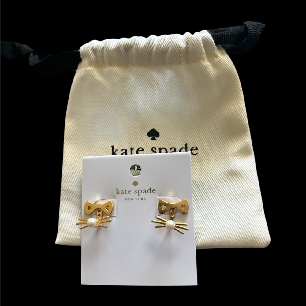 Kate Spade New York Out West Gold Cat Ear Jacket earrings